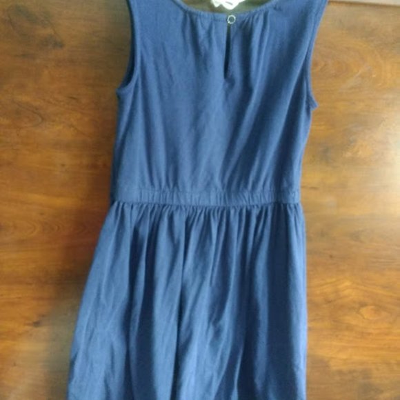 Sweet Navy Eyelet Dress - Soft and Casual - Picture 4 of 5